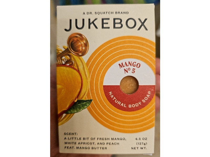 Juke Box Natural Body Soap, Mango + Apricot & Peach, 4.5 oz/127 g