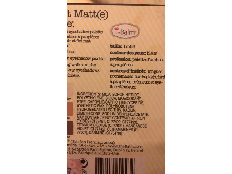 TheBalm Meet Matte Nude Eyeshadow Palette, 25.5g/0.9oz