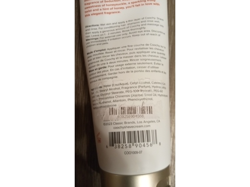 Coochy Shaving Cream, Seduction, 7.2 fl oz/213 mL