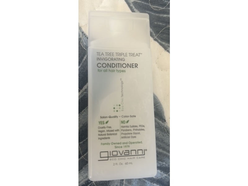 Giovanni Hair Care Products Conditioner Tea Tree Triple Treat, 2 fl oz/60 mL