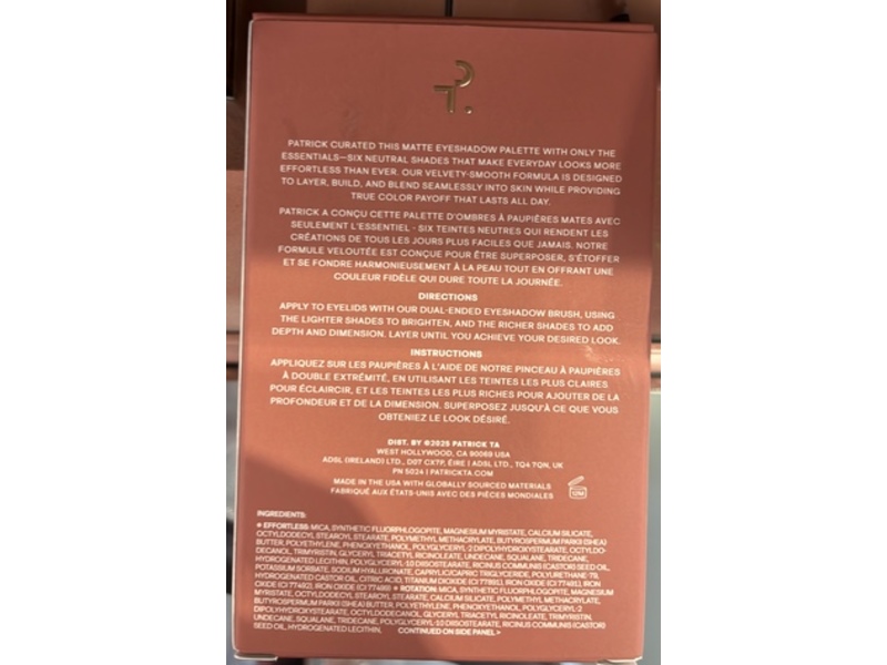 Patrick Ta Major Dimension Essential Artistry Edit Eyeshadow Palette, Light, 0.06 oz/1.8 g