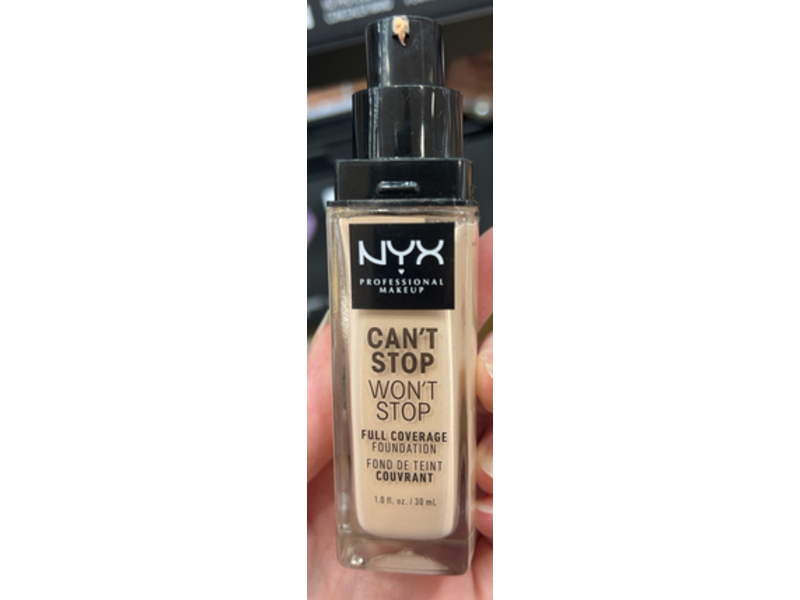 Nyx Professional Makeup Can't Stop Won't Stop Full Coverage Foundation, 01.3 Light Porcelain,1 fl oz/30 mL