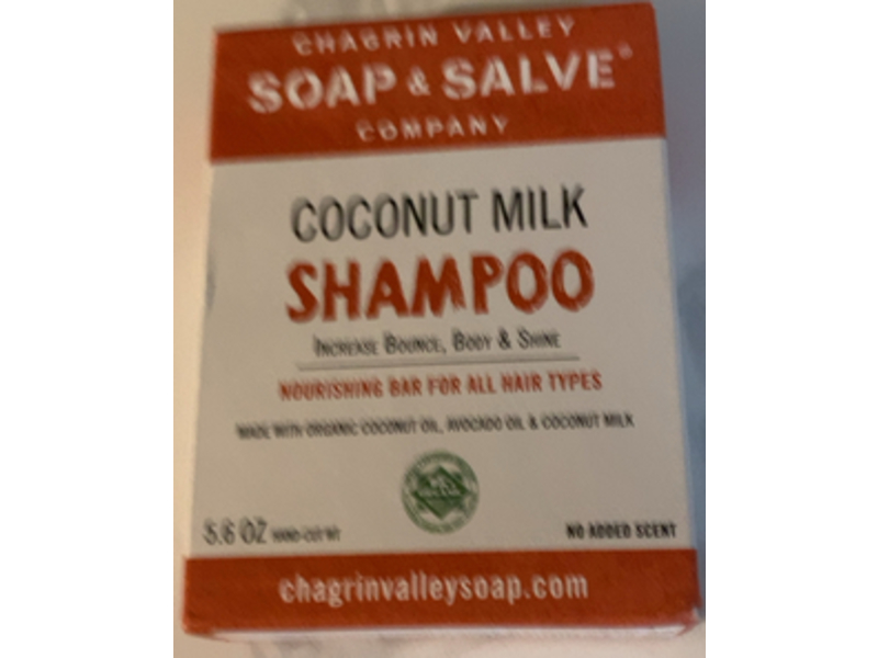 Chagrin Valley Soap & Salve Co Coconut Shampoo Bar, 5.6 oz