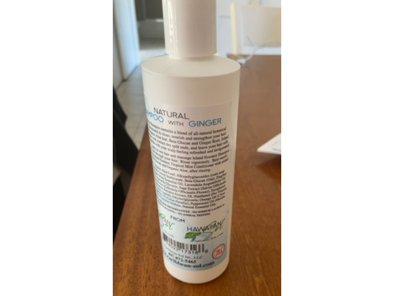 Caribbean Sol Island Essence Natural Shampoo, Ginger, 16 oz