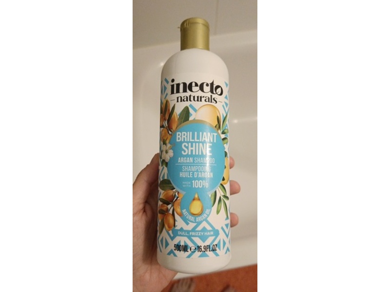 Inecto Naturals Argan Shampoo, Brilliant Shine, 16.9 fl oz/500 mL