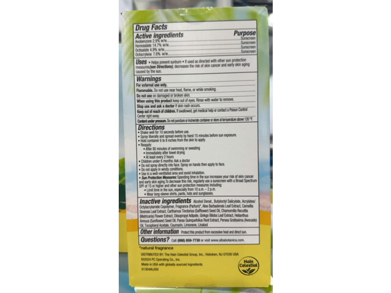 Alba Botanica Sunscreen Spray, SPF 50, Hawaiian + Coconut , 8 fl oz/236 mL, Pack Of 2