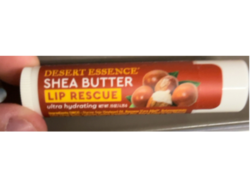 Desert Essence Lip Rescue, Shea Butter, 0.15 oz/4.25 g, Pack Of 24