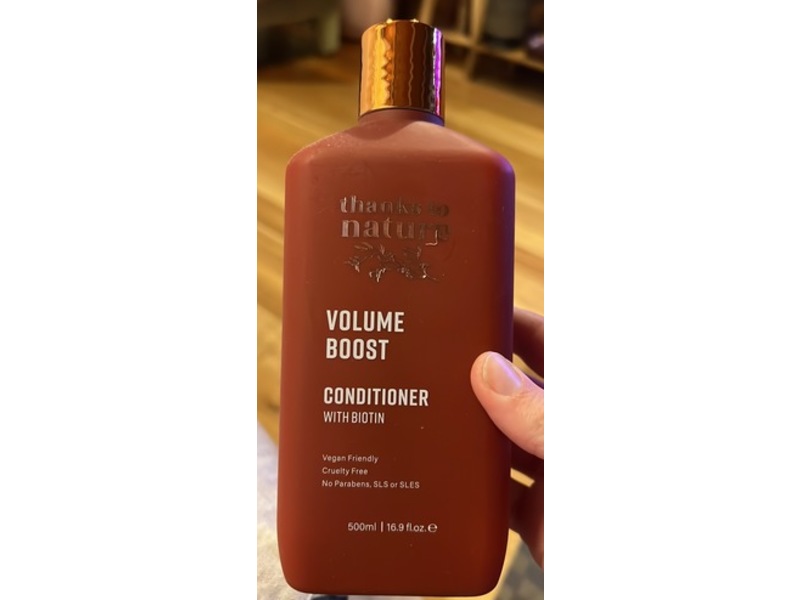 Thanks to Nature Volume Boost Conditioner, Biotin, 16.9 fl oz/500 mL