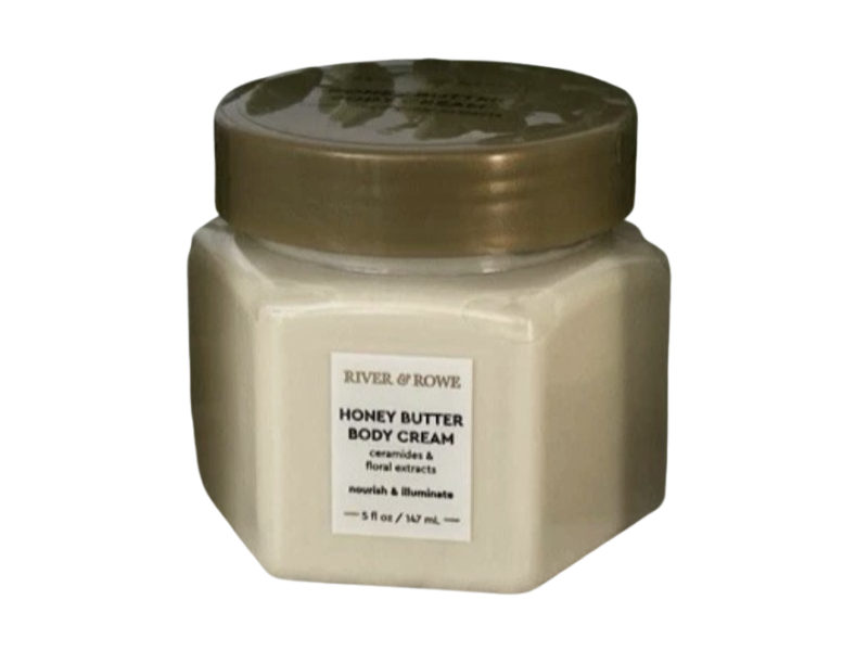 River & Rowe Honey Butter Body Cream, Ceramides & Floral Extracts, 5 fl oz/147 mL