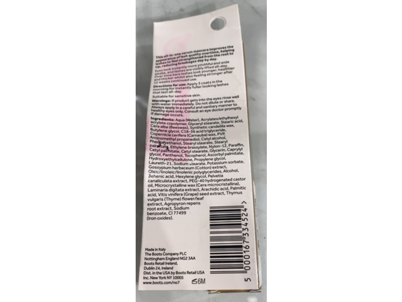 No7 Age Defying All-in-One Mascara, Black, 0.23 fl oz/7 mL