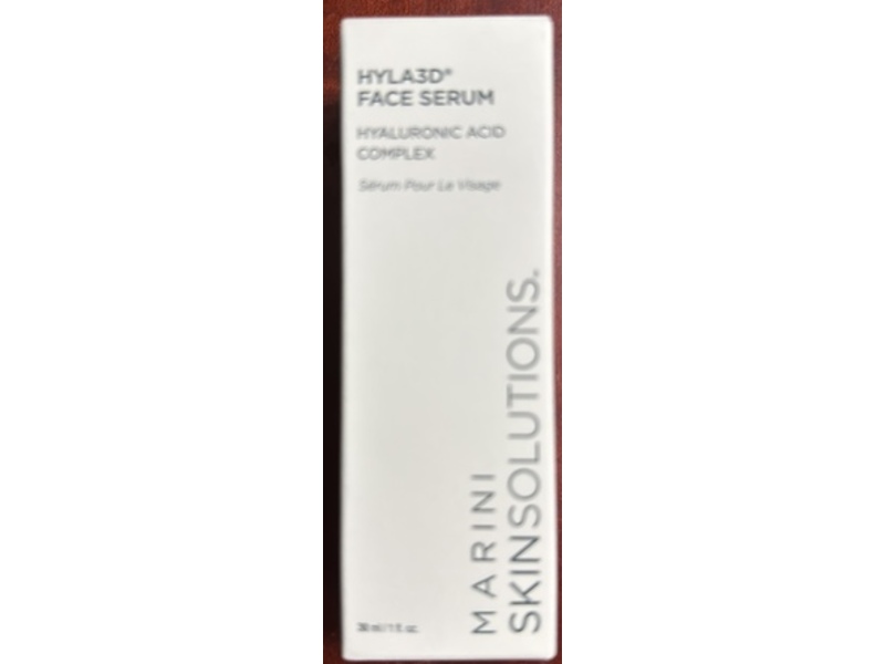 Marini SkinSolutions Hyla3D Face Serum, Hyaluronic Acid Complex, 1 fl oz/30 mL