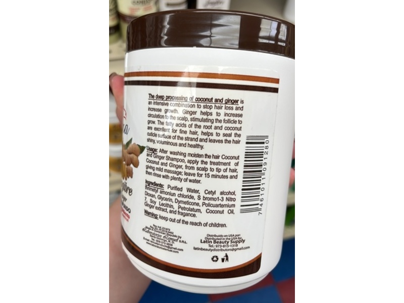 Lemuel Leche Cabra Hair Loss And Growth Control, Coconut & Ginger, 28 oz/794 g
