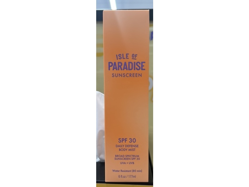 Isle Of Paradise Sunscreen Daily Defense Body Mist, SPF 30, 6 fl oz/177 mL