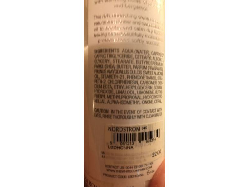 The White Company London Hand & Nail Cream, Lime & Bay, 8.5 fl oz/250 mL