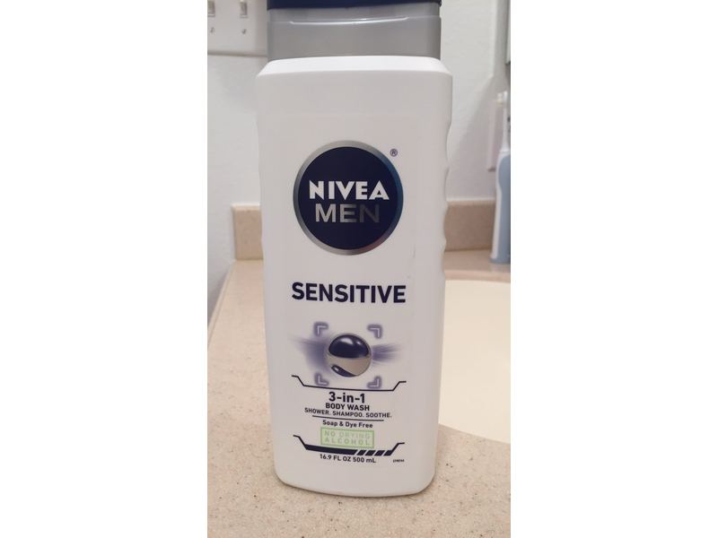 Nivea Men 3in1 Body Wash, Sensitive, 16.9 OZ Ingredients and Reviews