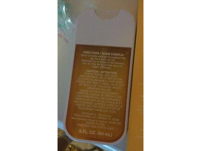 Touchland Power Essence Hydrating Body & Hair Fragrance Mist, Mango Mojo, 2 fl oz/60 mL