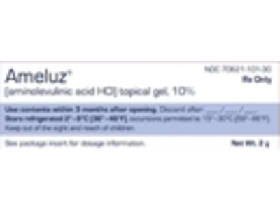 Ameluz (aminolevulinic acid HCl) topical gel, 10%, 2 g, 10 Count, Biofrontera (Rx)