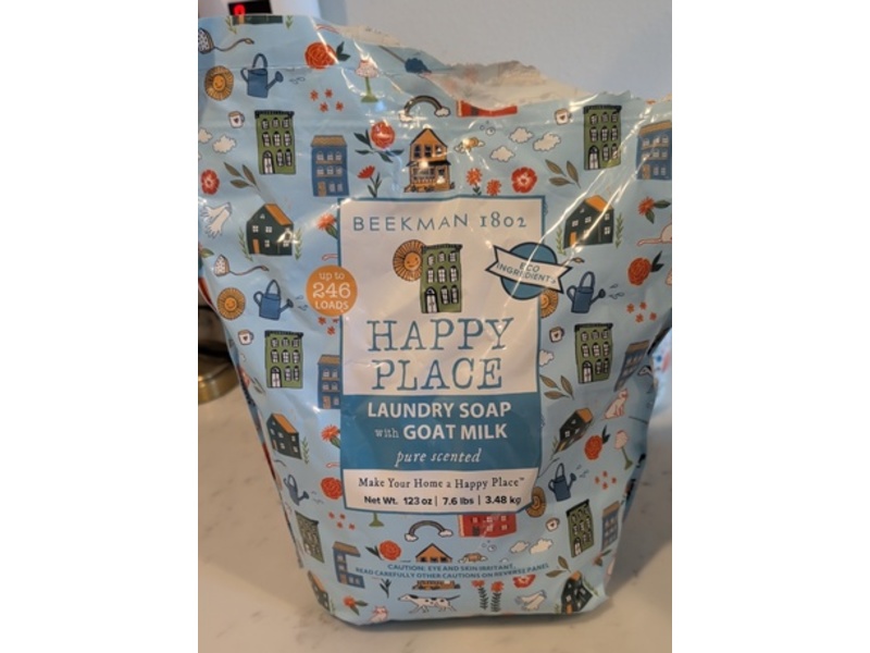 Beekman 1802 Happy Place Laundry Soap, Goat Milk, 123 oz/3.48 Kg, 246 Loads