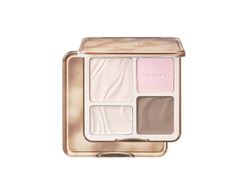 Judydoll 2 In 1 Highlighter Contour Palette, 04, 0.32 oz/9 g