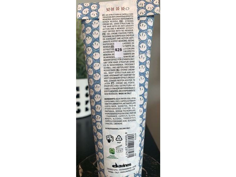 Davines This Is A Strong Hold Cream Gel, 4.22 fl oz/125 mL