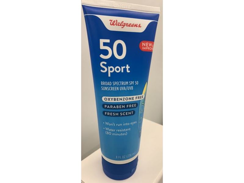 Walgreens Sport Sunscreen, SPF 50, Fresh Scent, 8 fl oz/236 mL