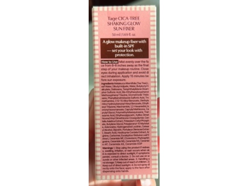 Tage Cica-tree Shaking Glow Sun Fixer, SPF 50+ PA++++, 1.69 fl oz/50 mL