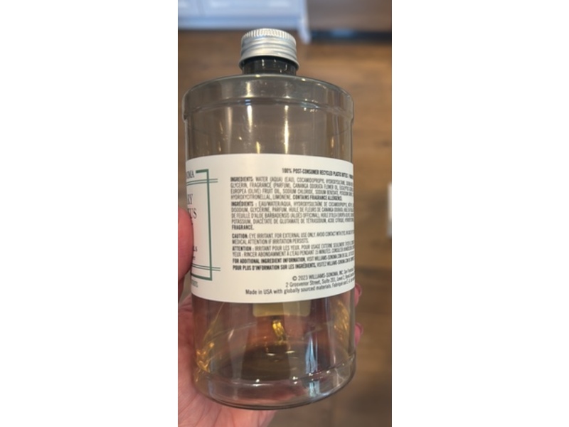 Williams Sonoma Hand Soap, Rosemary Eucalyptus, 16 fl oz/473 mL