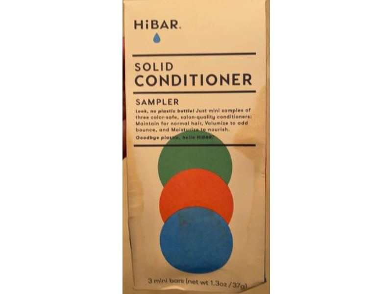 HiBAR Sampler Solid Conditioner Bar, 1.3 oz/37 g