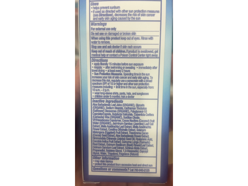 Coola Refreshing Water Hydration Sunscreen Stick, Bluescreen, SPF 50, 0.8 oz/22.0 g