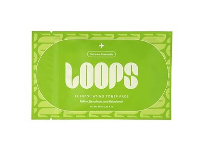 Loops Exfoliating Toner Pads, 1.18 fl oz/35 mL, 12 Count