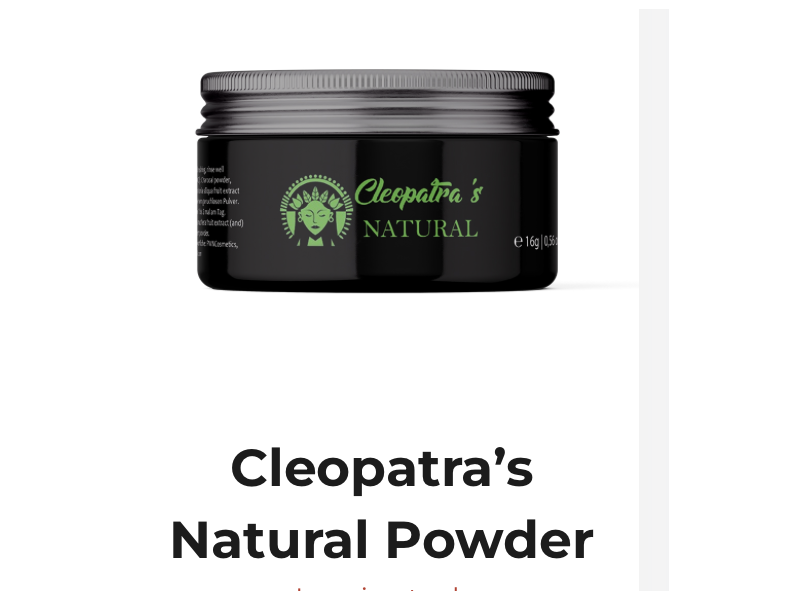 Cleopatra's Natural Teeth Whitening Powder, 0.56 oz/16 g