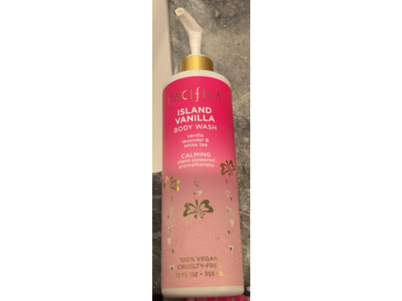 Pacifica Beauty Island Vanilla Body Wash, Vanilla, Lavender & White tea, 12 fl oz/355 mL