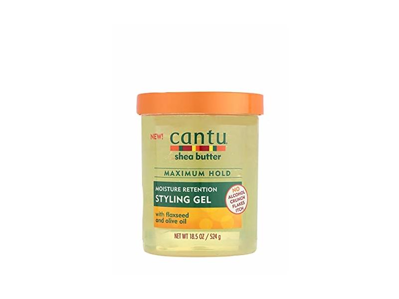 Cantu Shea Butter Maximum Hold Moisture Retention with Flaxseed and Olive Oil Styling Gel 18.5oz (1PCS)