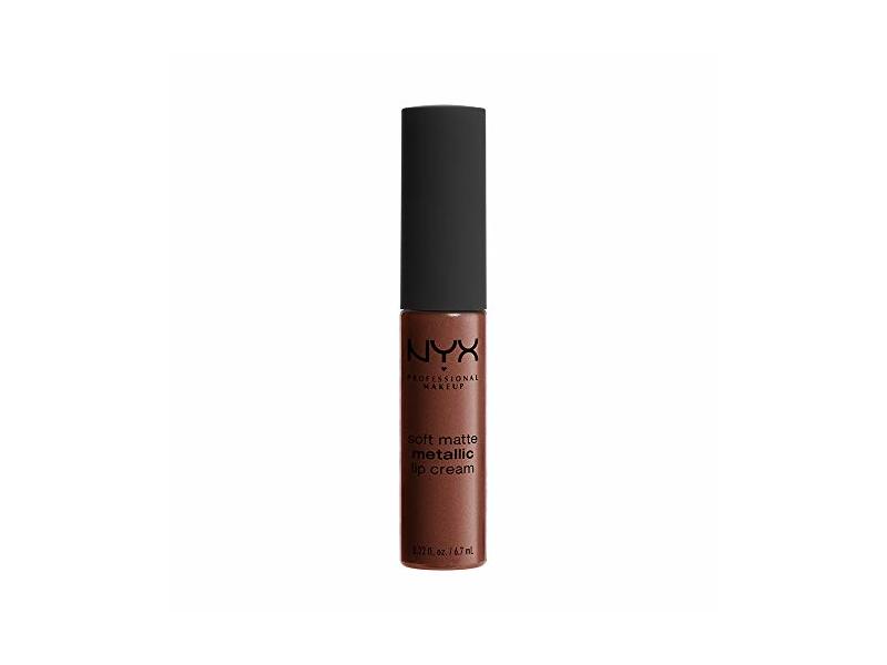 NYX Professional Makeup Soft Matte Metallic Lip Cream, Dubai, 0.22 fl oz/6.7 mL
