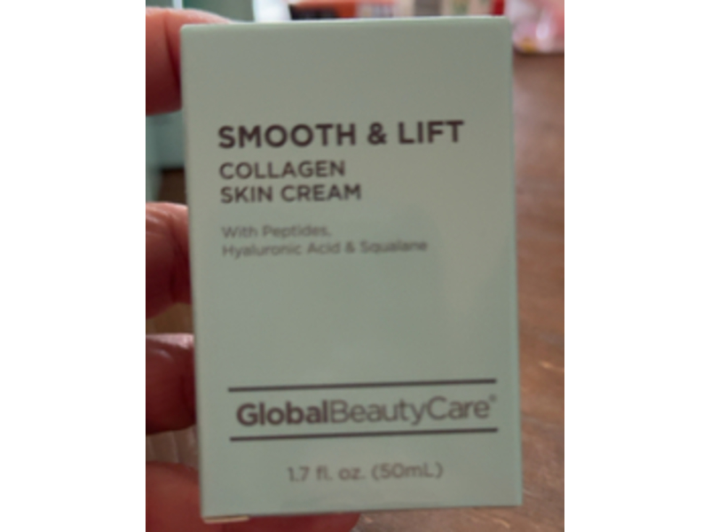 Global Beauty Care Collagen Skin Cream, Peptides, Hyaluronic Acid & Squalane, 1.7 fl oz/50 mL