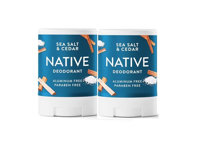 Native Deodorant, Sea Salt & Cedar, 0.5oz/14 g, Pack Of 2