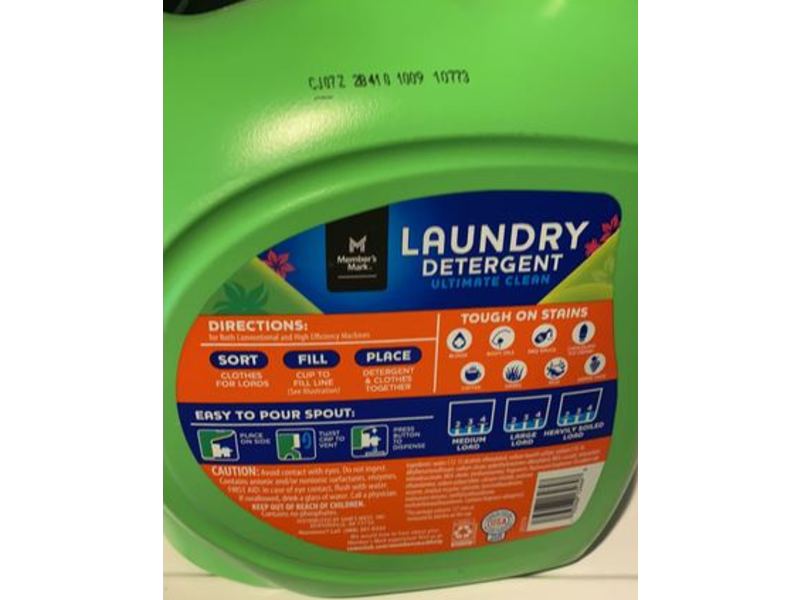 Member's Mark Ultimate Clean Laundry Detergent, Paradise Splash, 127 Loads, 196 fl oz/5.79 L