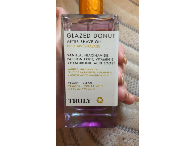 Truly Beauty Glazed Donut After Shave Oil, Coconut Grape Passion Fruit Lavender + Vitamin E, 3.1 fl oz/30 mL