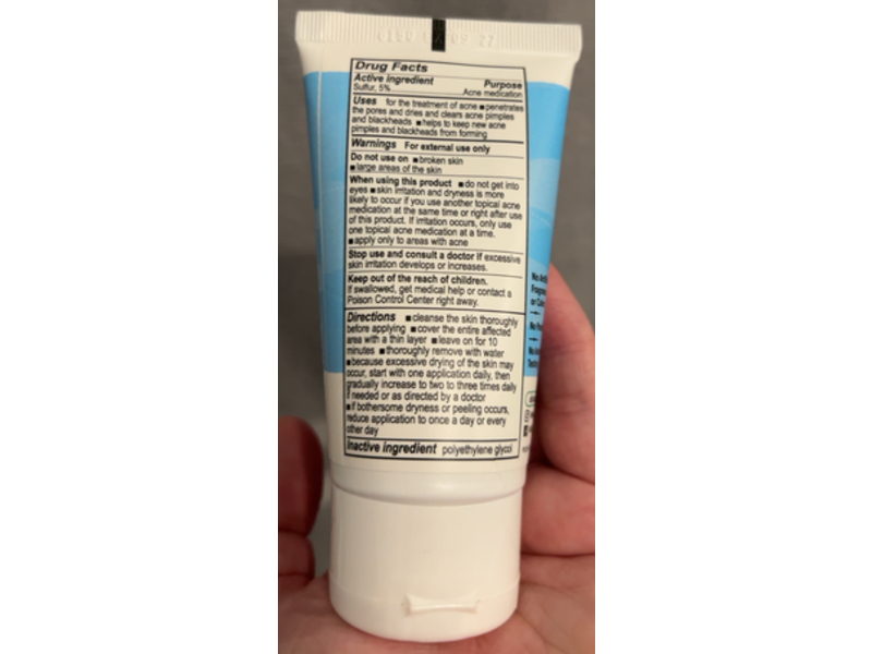 De La Cruz Acne Treatment Ointment, Sulfur, 2.6 oz/74 g