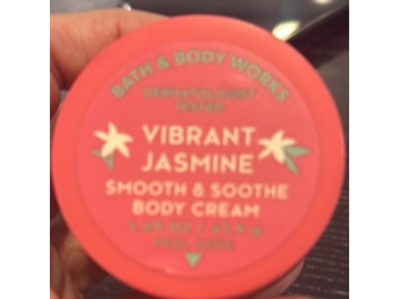 Bath & Body Works Smooth & Soothe Body Cream, Vibrant Jasmine, 1.69 fl oz/47.9 g
