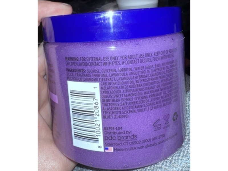 Dr Teal's Shea Sugar Sleep Scrub, Melatonin Lavender & Chamomile Essential Oils, 19 oz/538 g, Pack Of 3