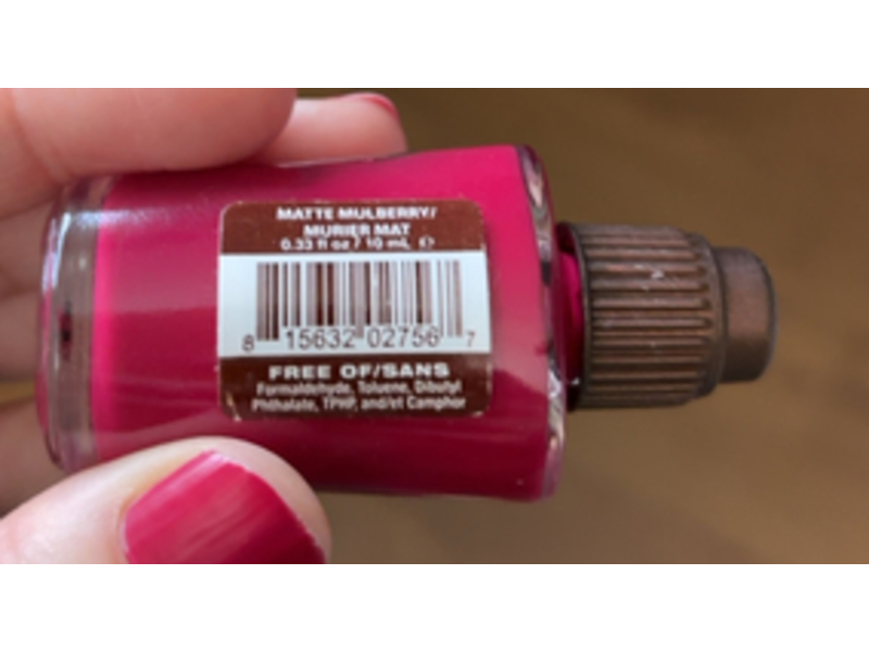 Mineral Fusion Nail Lacquer, Matte Mulberry, 0.33 fl oz/10 mL