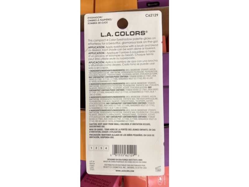 L.A. Colors 4 Color Eyeshadow, Sweet Princess, 0.14 oz/4 g