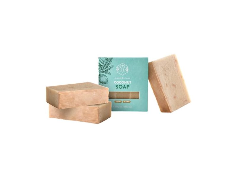 Crate 61 Handmade Bar Soap, Coconut, 4 oz/110 g, Pack Of 3