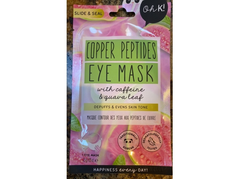 Oh K! Copper Peptides Eye Mask, Caffeine & Guava Leaf, 0.15 oz/4.5 g