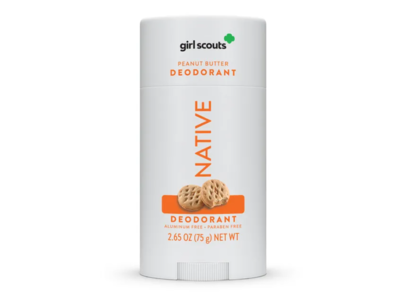 Native Girl Scout Deodorant, Peanut Butter, 2.65 oz/75 g