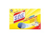S.O.S Reusable Soap Filled Steel Wool Pads, 4 Count - thumbnail 1