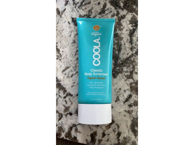 COOLA Organic Sunscreen Lotion, SPF 30, Tropical Coconut, 5 fl oz/148 mL