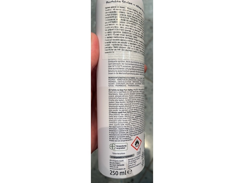 Dm Balea Pure Styling Mousse, 250 mL