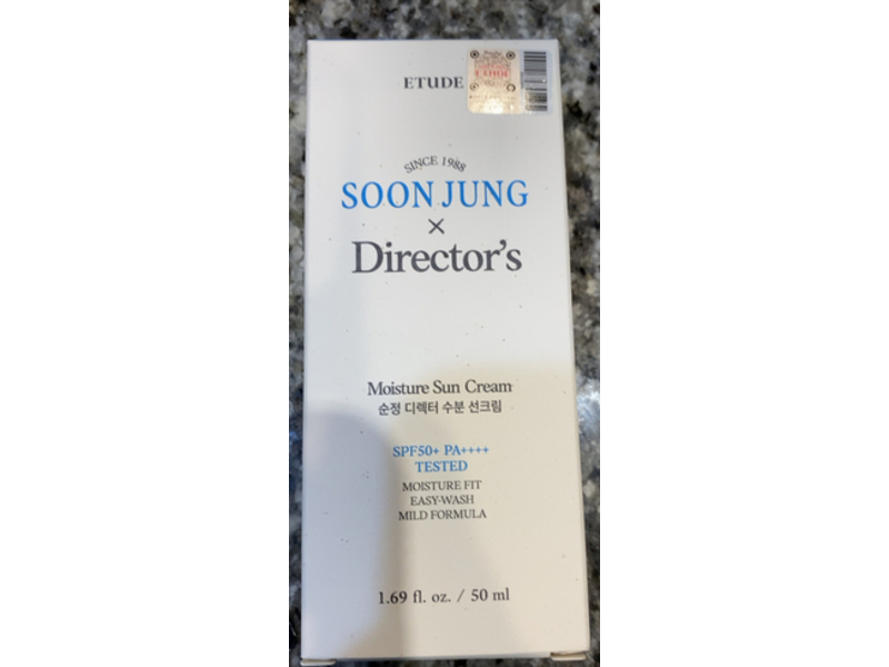 Soon Jung Director's Moisture Sun Cream, SPF 50 PA++++, 1.69 fl oz/50 mL